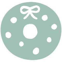 手描きのクリスマスリース