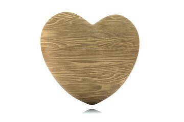 Wooden brick heart isolated on white. Puzzle 3d love rendering illustration .Valentine day concept