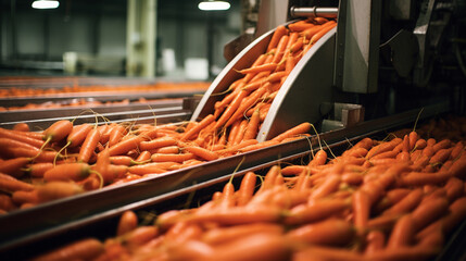 The carrots, ready for automatic packaging, are a symbol of hope, a reminder that even the most...