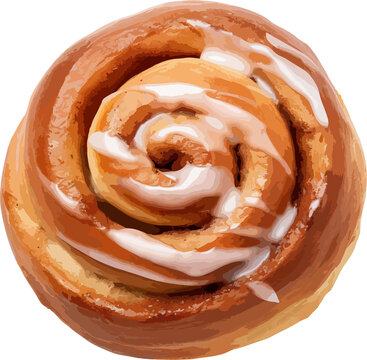 recommend clip art: Sweet cinnamon bun roll clip art