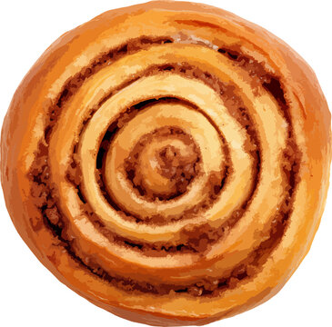 recommend clip art: Sweet cinnamon bun roll clip art