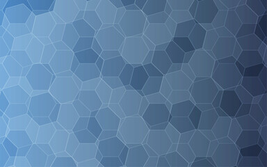 Obraz na płótnie Canvas Blue Hexagon Abstract Geometric Background
