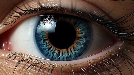 Meubelstickers close up of an eye © Aculina