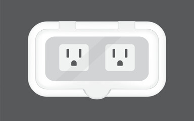 Electric outlet vector illustration energy socket. EPS 10.
