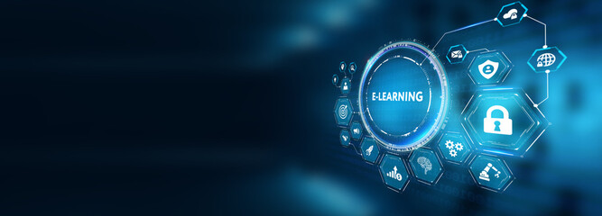 EdTech Education Technology e-learning online learning internet technology concept. 3d illustration