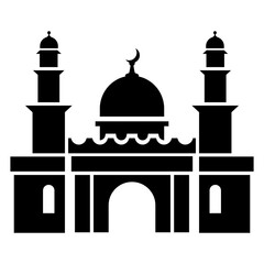 Silhouette of the mosque