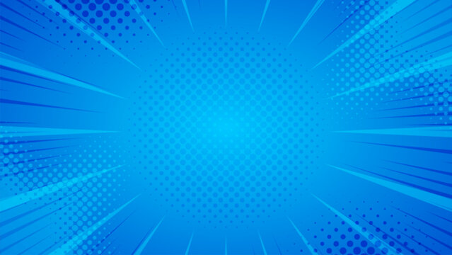 Fototapeta abstract blue comic background