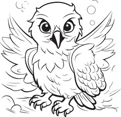 hand drawn eagle drawing illustration 