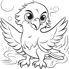 hand drawn eagle drawing illustration 