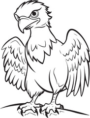 Obraz premium hand drawn eagle drawing illustration 