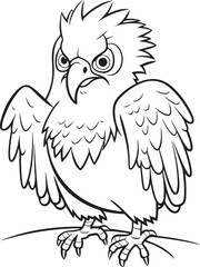 hand drawn eagle drawing illustration 
