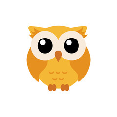 vector cute owl interested in something animals