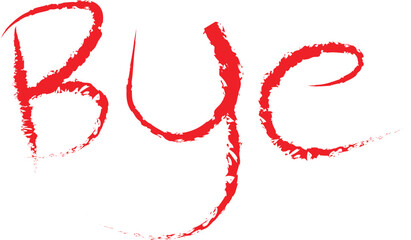 Farewell Message: 'Bye' in EPS Vector - Stylish Typography for Parting and Goodbye Concepts