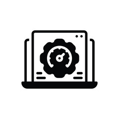 Black solid icon for performance 