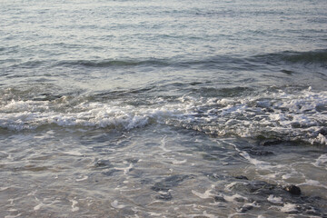 Close-up of the seaside beach.