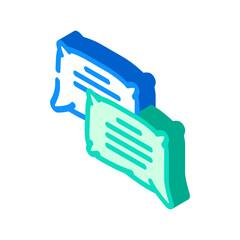 pillow talk sleep night isometric icon vector. pillow talk sleep night sign. isolated symbol illustration