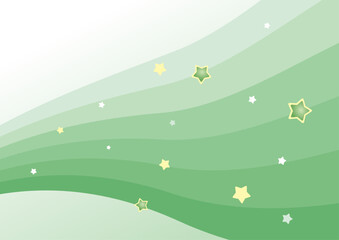 green stars background