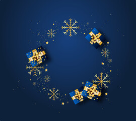 Blue christmas design background
