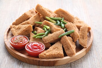 Tahu sumedang is a Sundanese deep-fried tofu from Sumedang, West Java, Indonesia. It was first made by a Chinese Indonesian named Ong Kino. It has some different characteristics from other tofu.