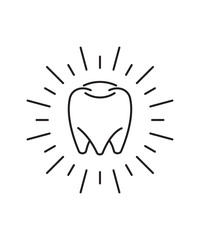 tooth icon, vector best line icon.