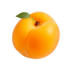 Fresh apricot isolated on transparent background. Generative Ai.