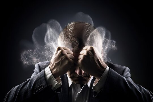 etc competition, confrontation, Concept fists picture combined suit business man Silhouette image exposure Double
