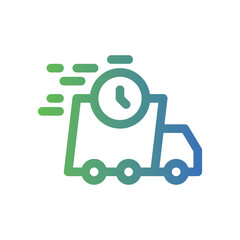 delivery truck gradient icon