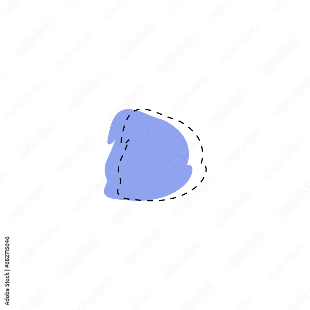 Poster blob set of hand drawn element color illustration