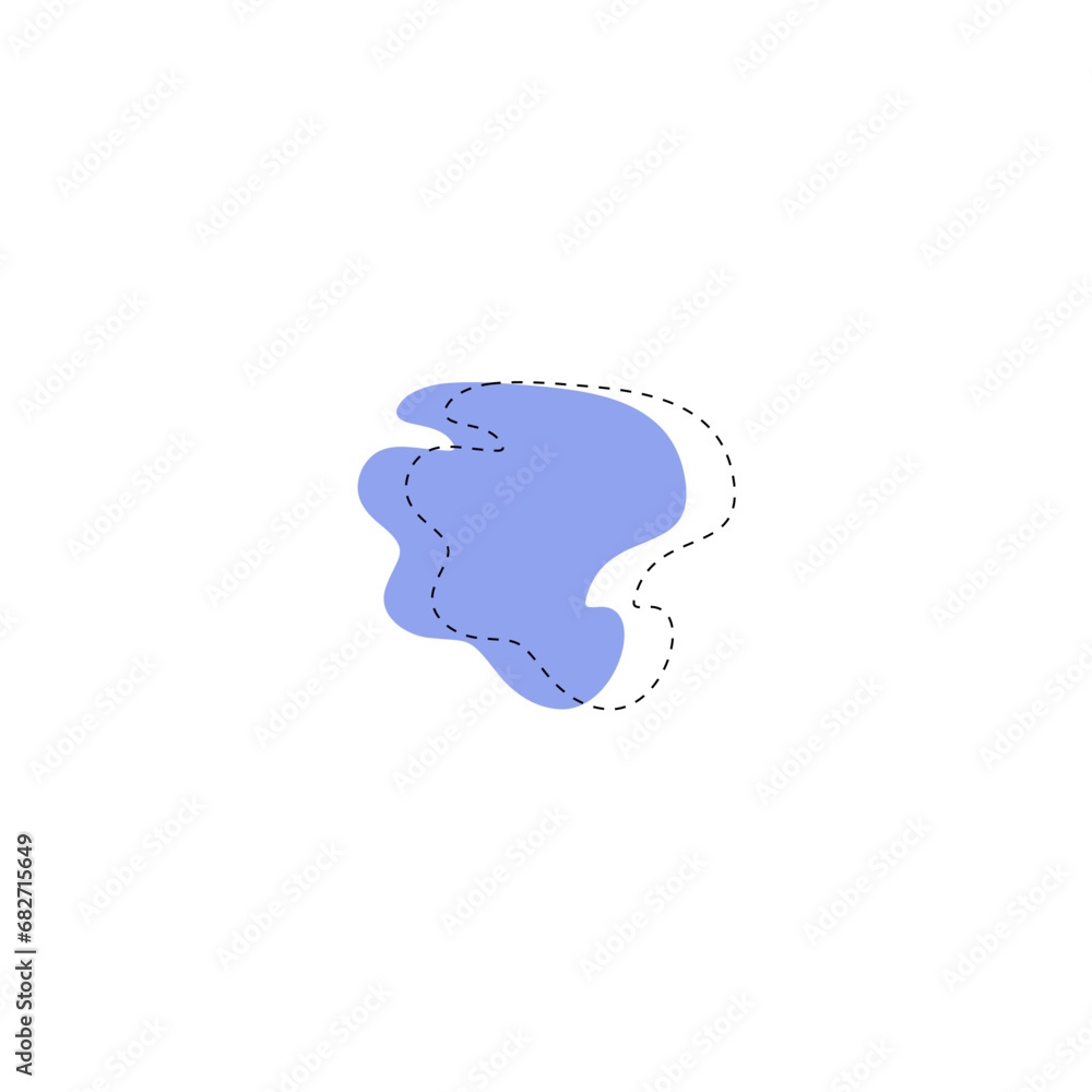 Poster blob set of hand drawn element color illustration