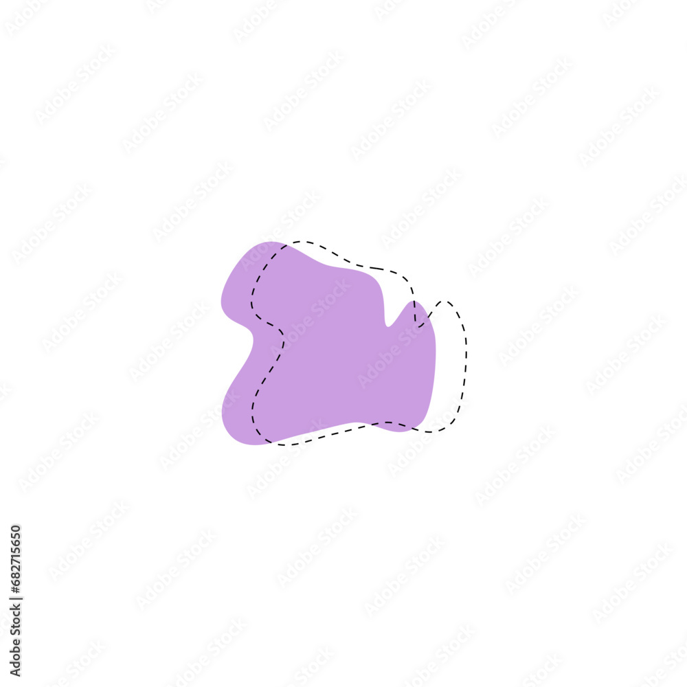 Poster blob set of hand drawn element color illustration