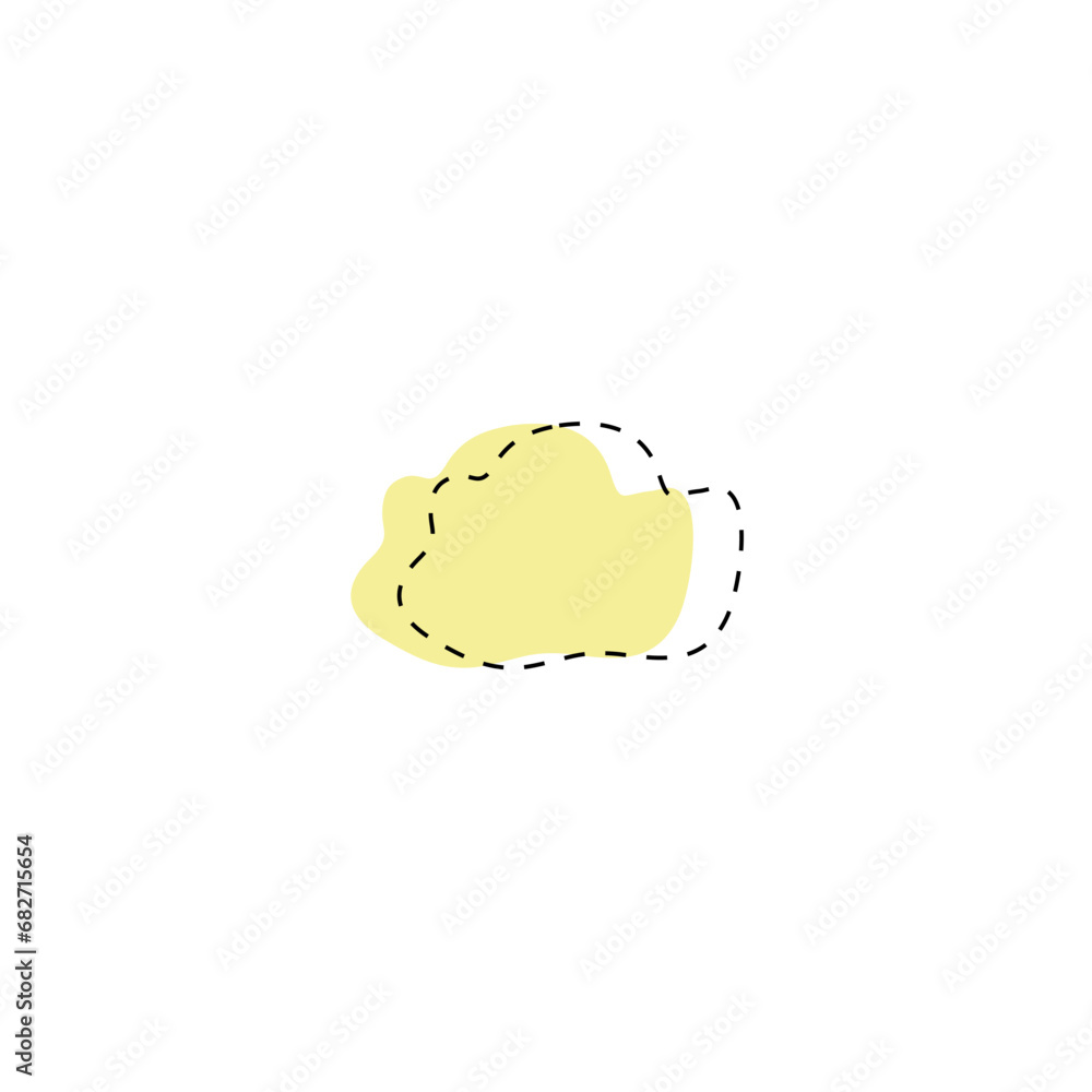 Poster blob set of hand drawn element color illustration