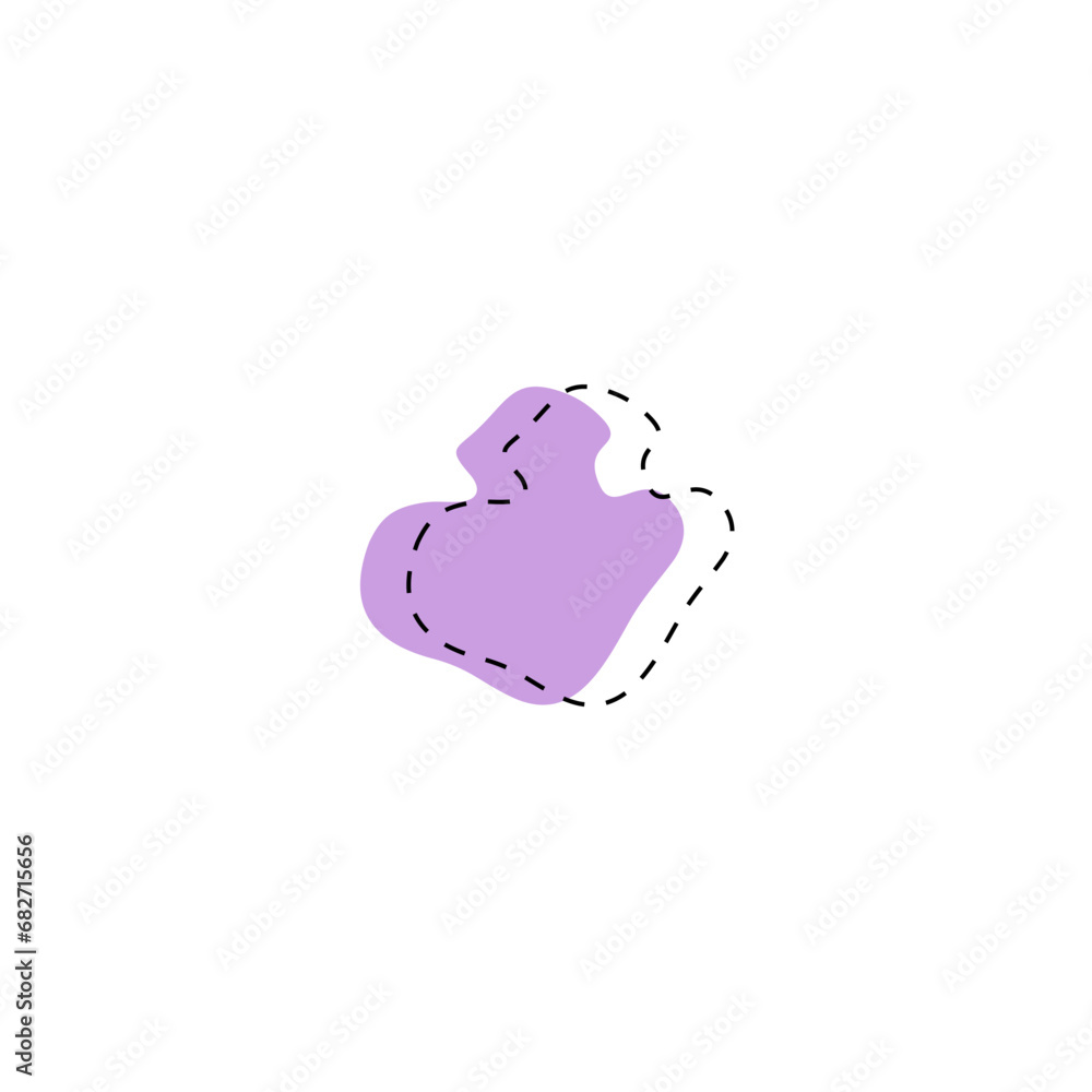 Aufkleber blob set of hand drawn element color illustration