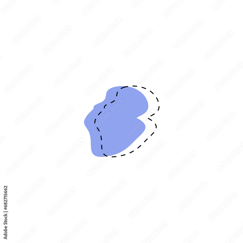 Poster blob set of hand drawn element color illustration