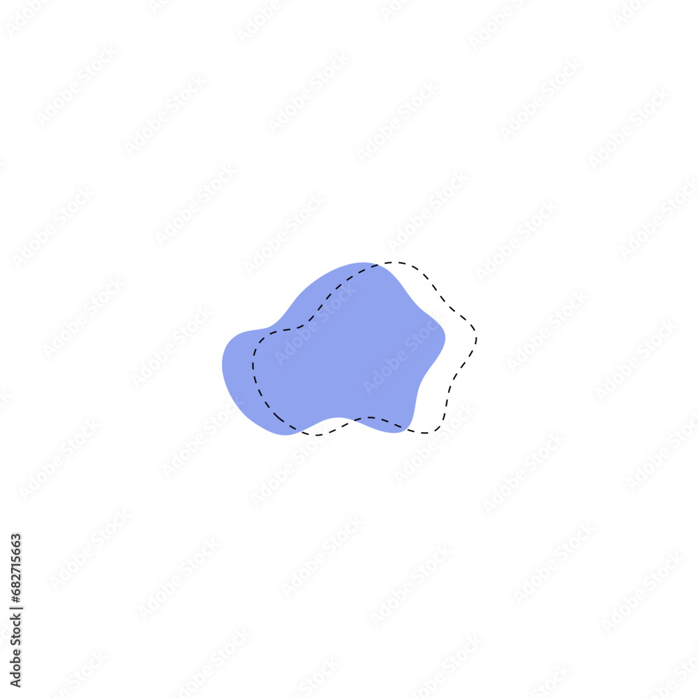 Aufkleber blob set of hand drawn element color illustration