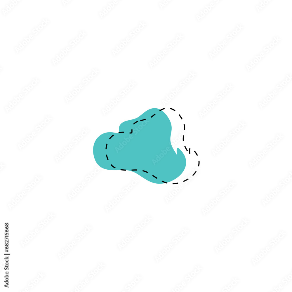 Poster blob set of hand drawn element color illustration
