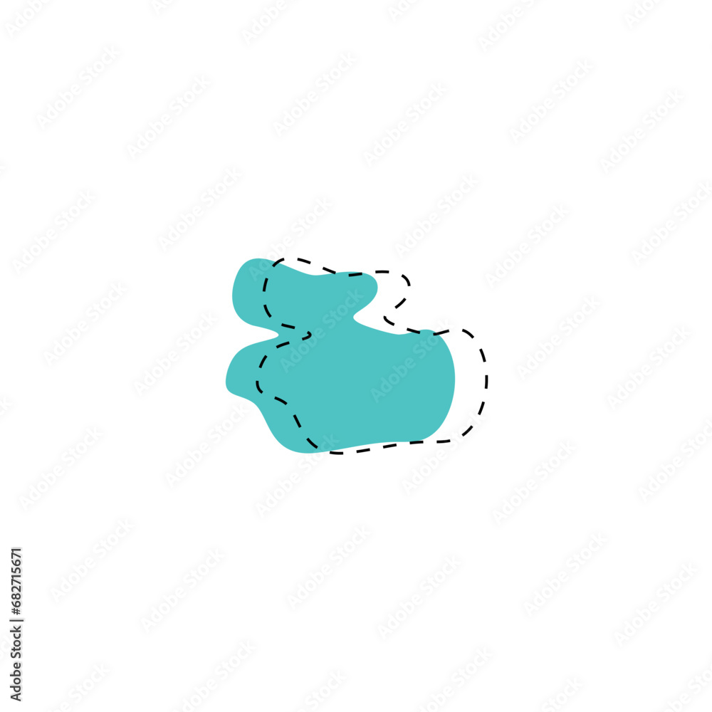 Poster blob set of hand drawn element color illustration