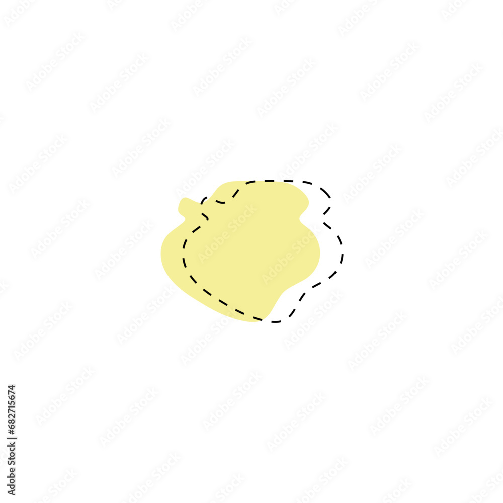 Poster blob set of hand drawn element color illustration