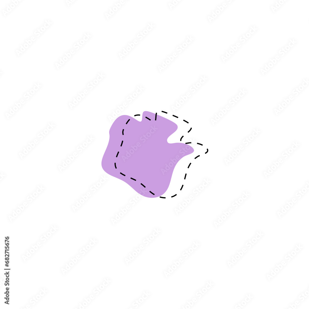 Poster blob set of hand drawn element color illustration
