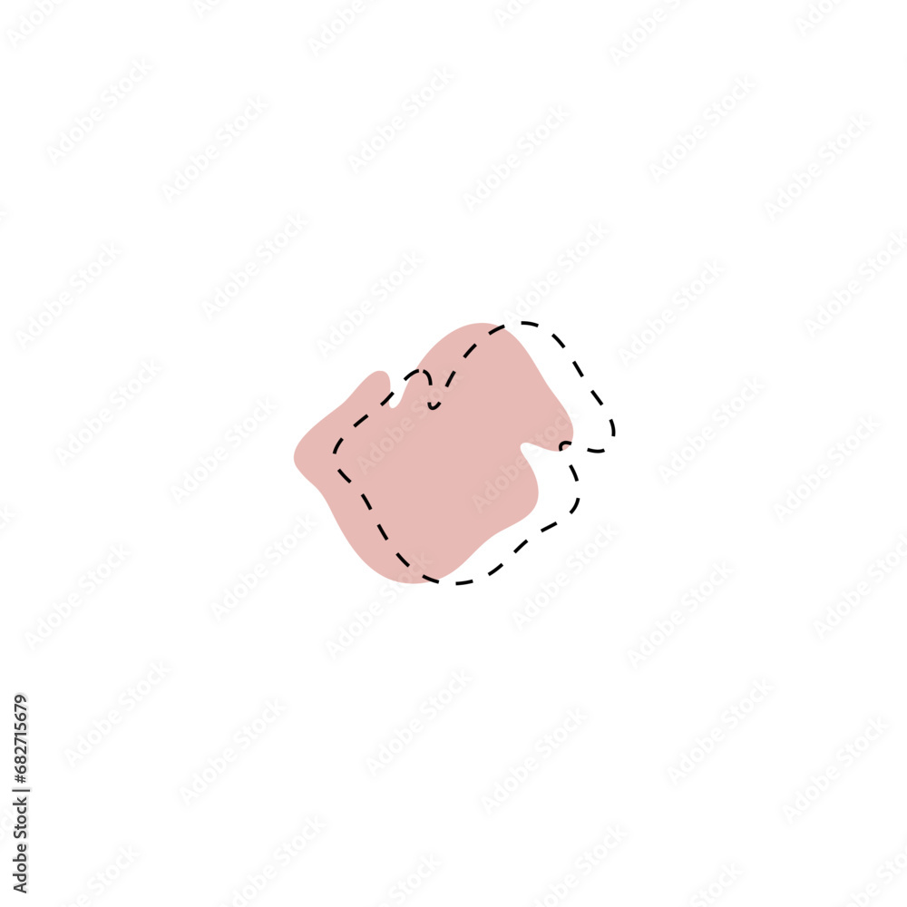 Poster blob set of hand drawn element color illustration