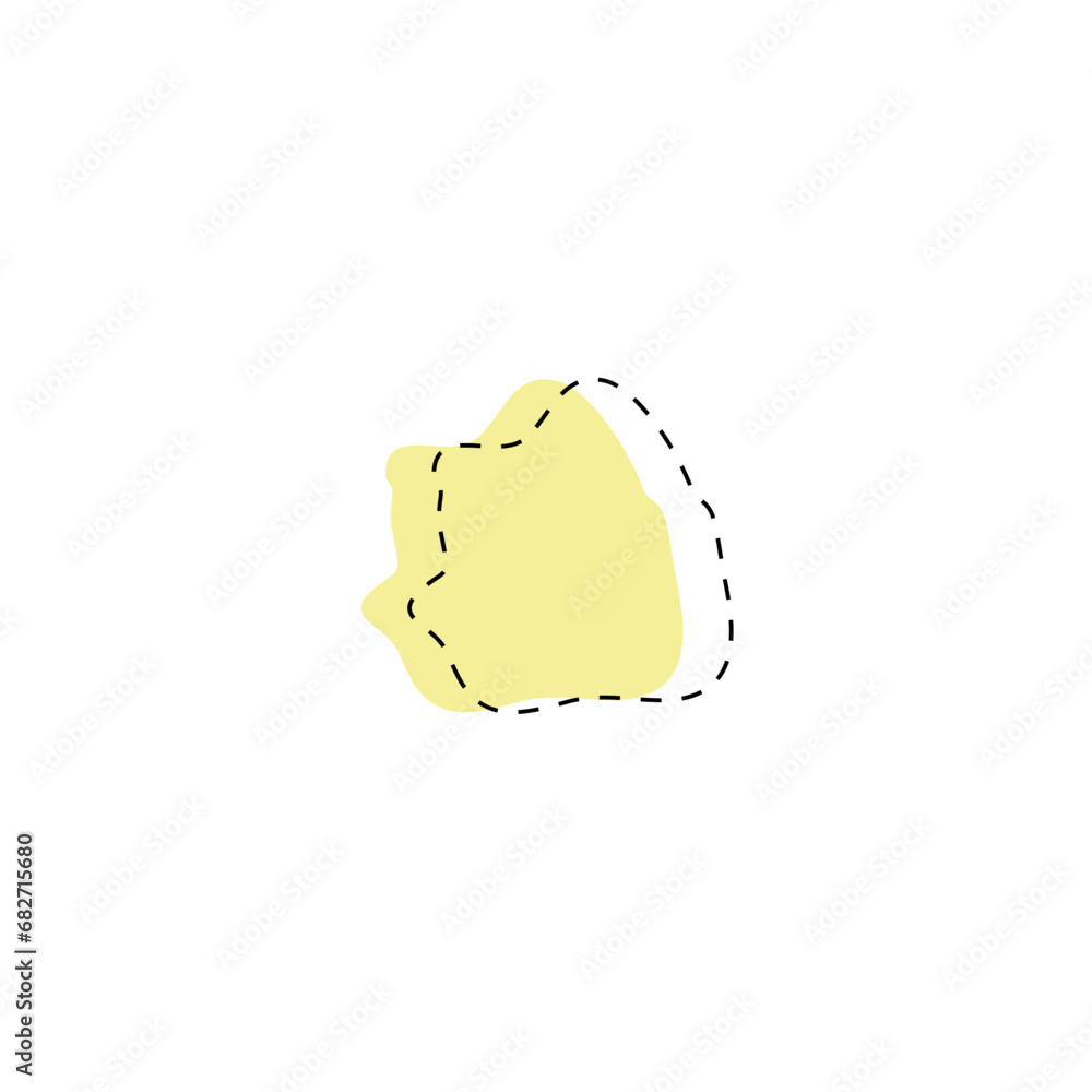 Aufkleber blob set of hand drawn element color illustration
