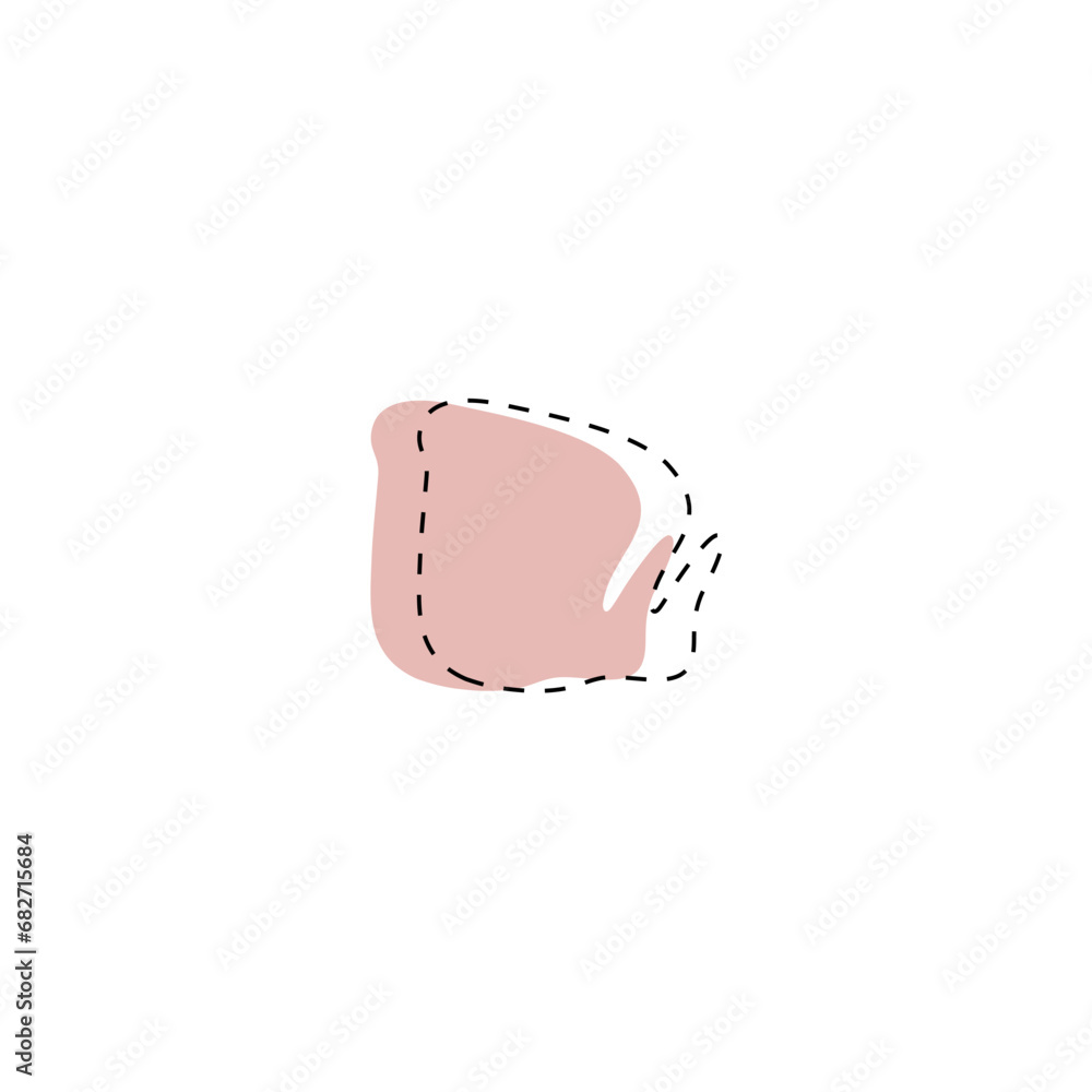 Poster blob set of hand drawn element color illustration
