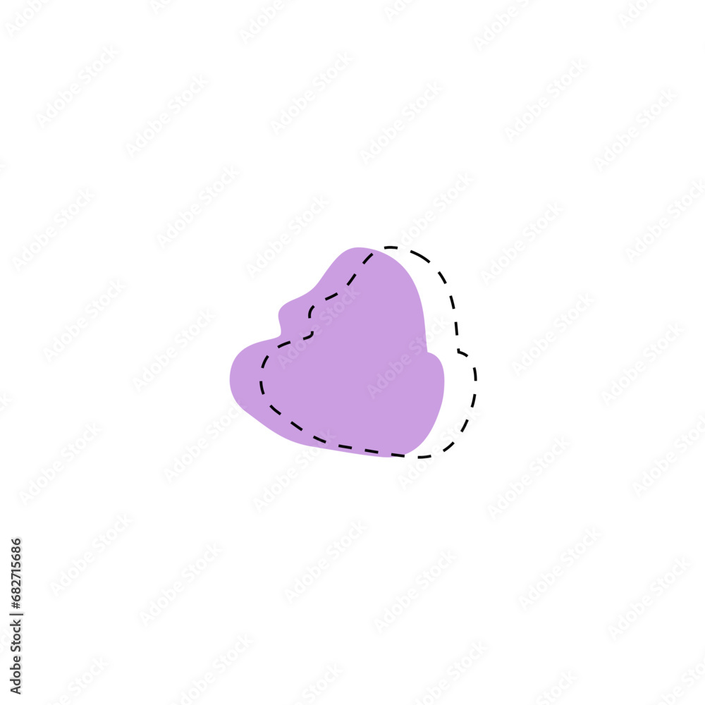 Aufkleber blob set of hand drawn element color illustration