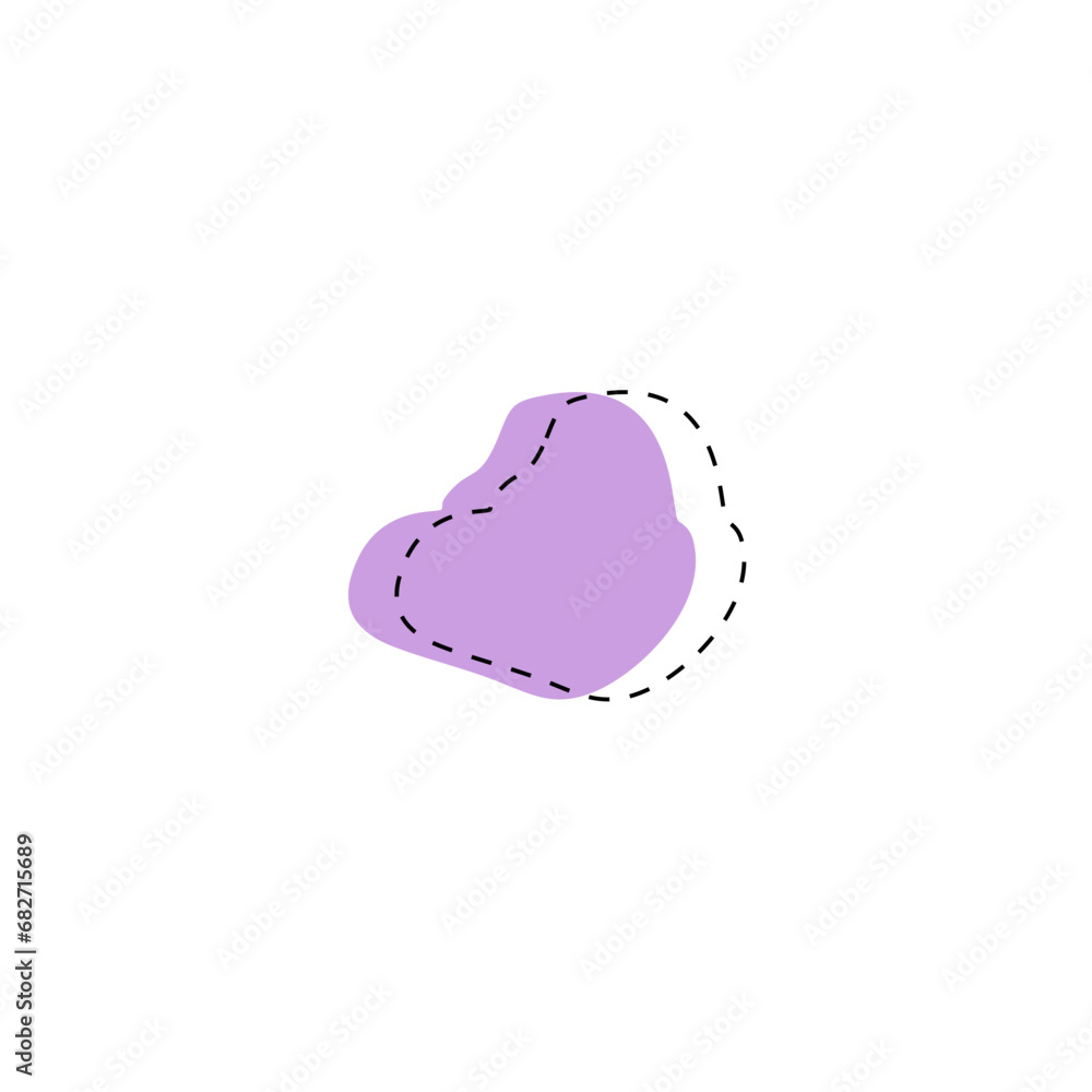 Poster blob set of hand drawn element color illustration