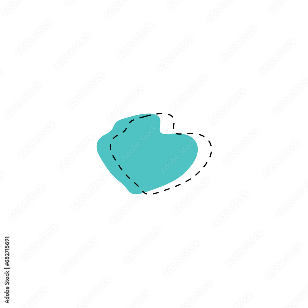 Poster blob set of hand drawn element color illustration
