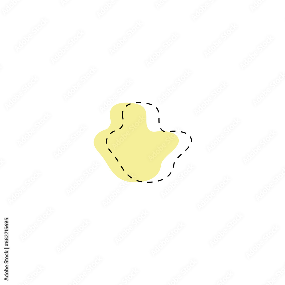 Poster blob set of hand drawn element color illustration