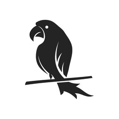 Parrot Logo template Isolated. Brand Identity. Icon Abstract Vector graphic