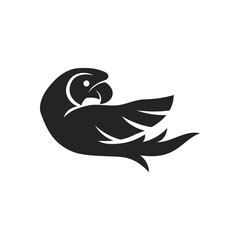 Parrot Logo template Isolated. Brand Identity. Icon Abstract Vector graphic
