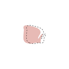 blob set of hand drawn element color illustration