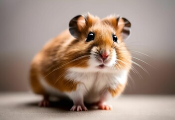 AI generated illustration of a small brown hamster - obrazy, fototapety, plakaty