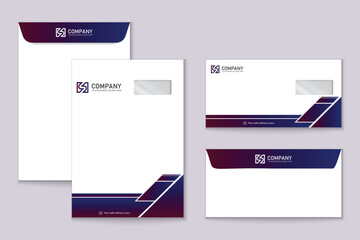 Abstract colorful business envelope template design